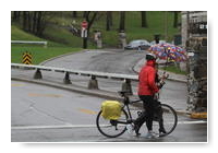 vélo, parapluie