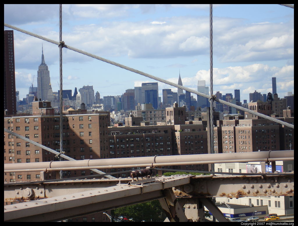 Manhattan seen from the Brooklyn Bridge
