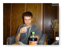 Matko after his first taste of root beer