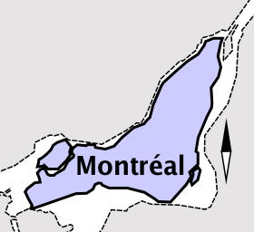 carte sommaire de l’Île de Montréal