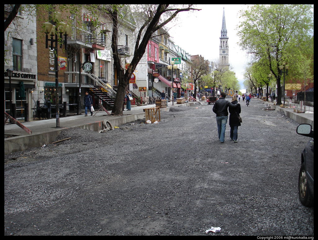 rue Saint-Denis, en travaux