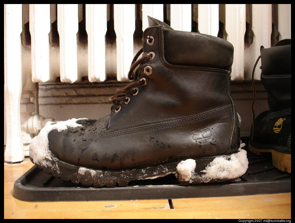 bottes enneigées