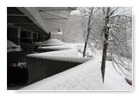 neige sur le garage Louis-Colin