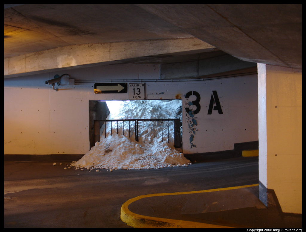 coulée de neige garage Louis-Colin