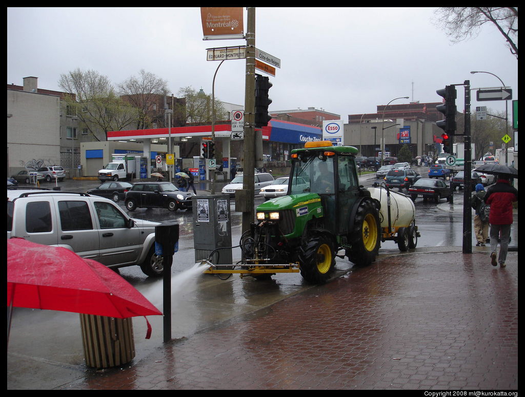 Kärchering sous la pluie