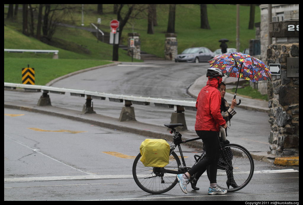 vélo, parapluie