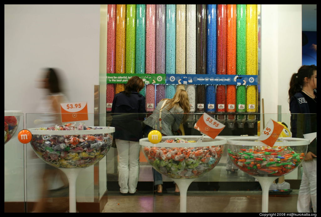 the three-storey M&M's store