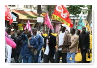 manif sans-papiers boulevard Barbès