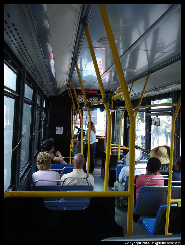 on the bus