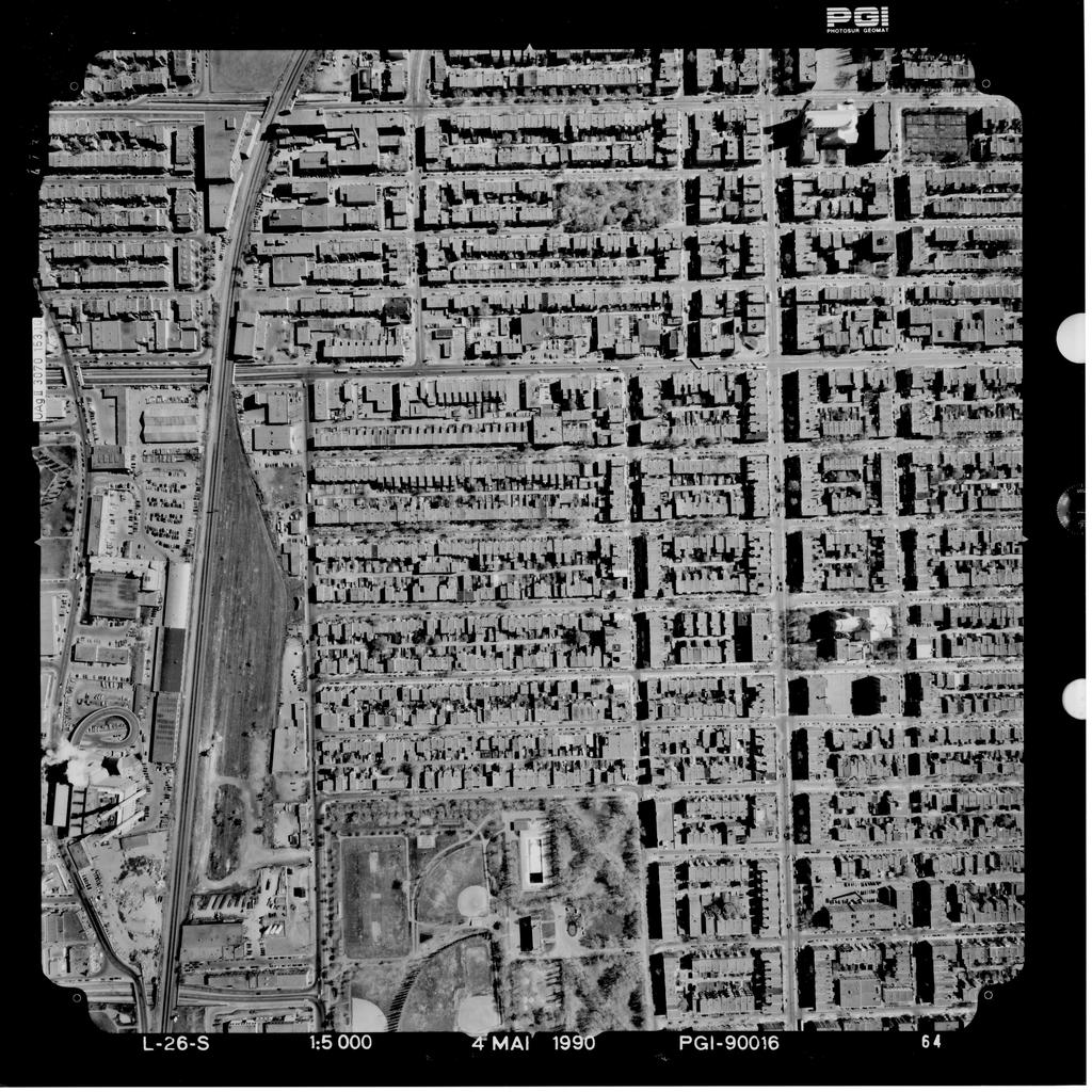 Parc Laurier et ses environs (crédit : Archives de la Ville de Montréal)