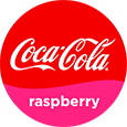 Raspberry Coke badge from the Coca-Cola Freestyle details