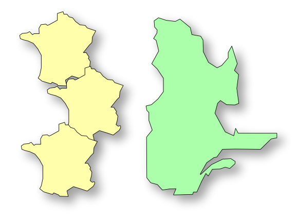 Comparaison superficies France / Québec