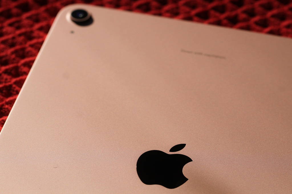 iPad back showing Apple logo