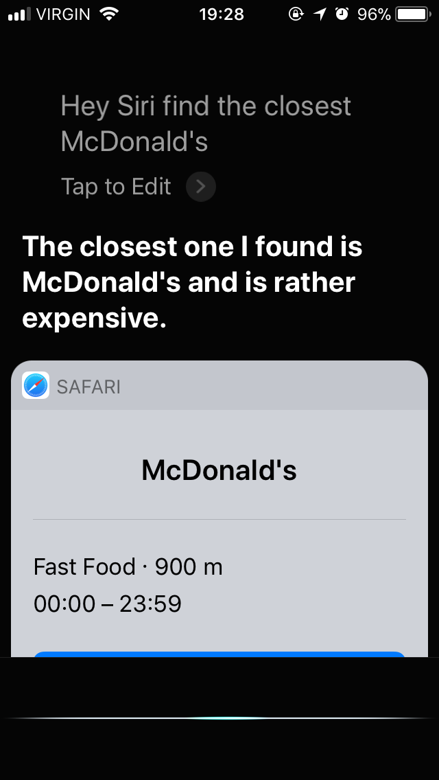 The closest one I found is McDonald's and is rather expensive.