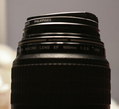 Lens cap stuck into filter