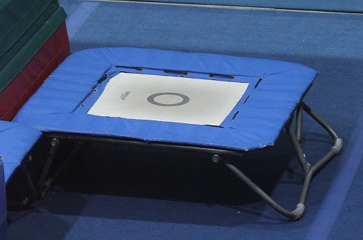 a trampolining trampoline