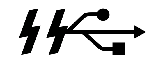USB logo marked with SS in runic alphabet